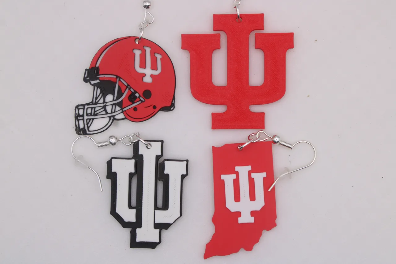 Indiana Hoosiers Earrings view 2