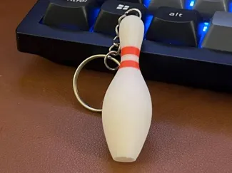 Bowling Pin Keychain