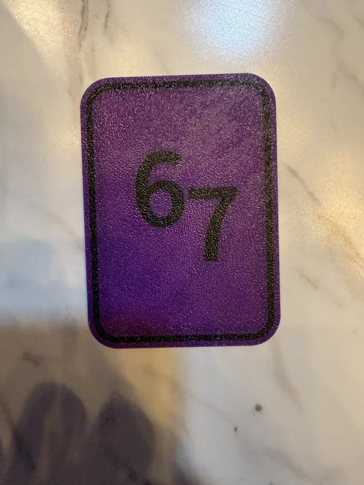 67 Playing Card - Free 3D Print Model - MakerWorld
