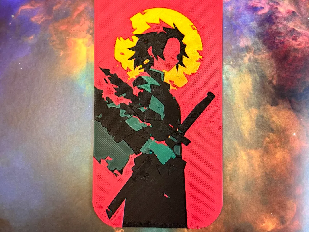 Silhouette minimaliste Tanjiro — Demon Slayer