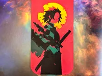 Silhouette minimaliste Tanjiro — Demon Slayer — photo 1