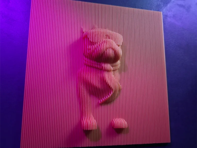 Wandkunst Schichtskulptur Bulldog
