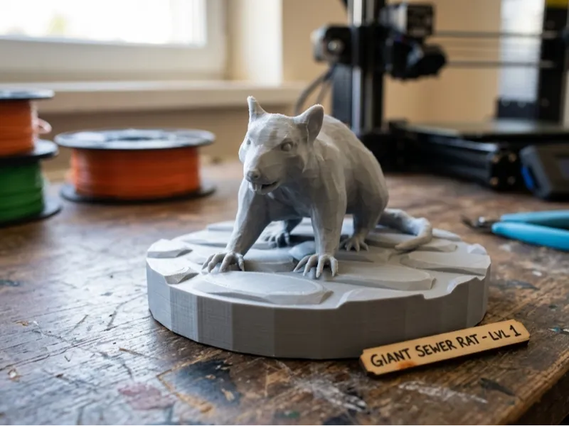 Giant Sewer Rat - Tabletop Miniature
