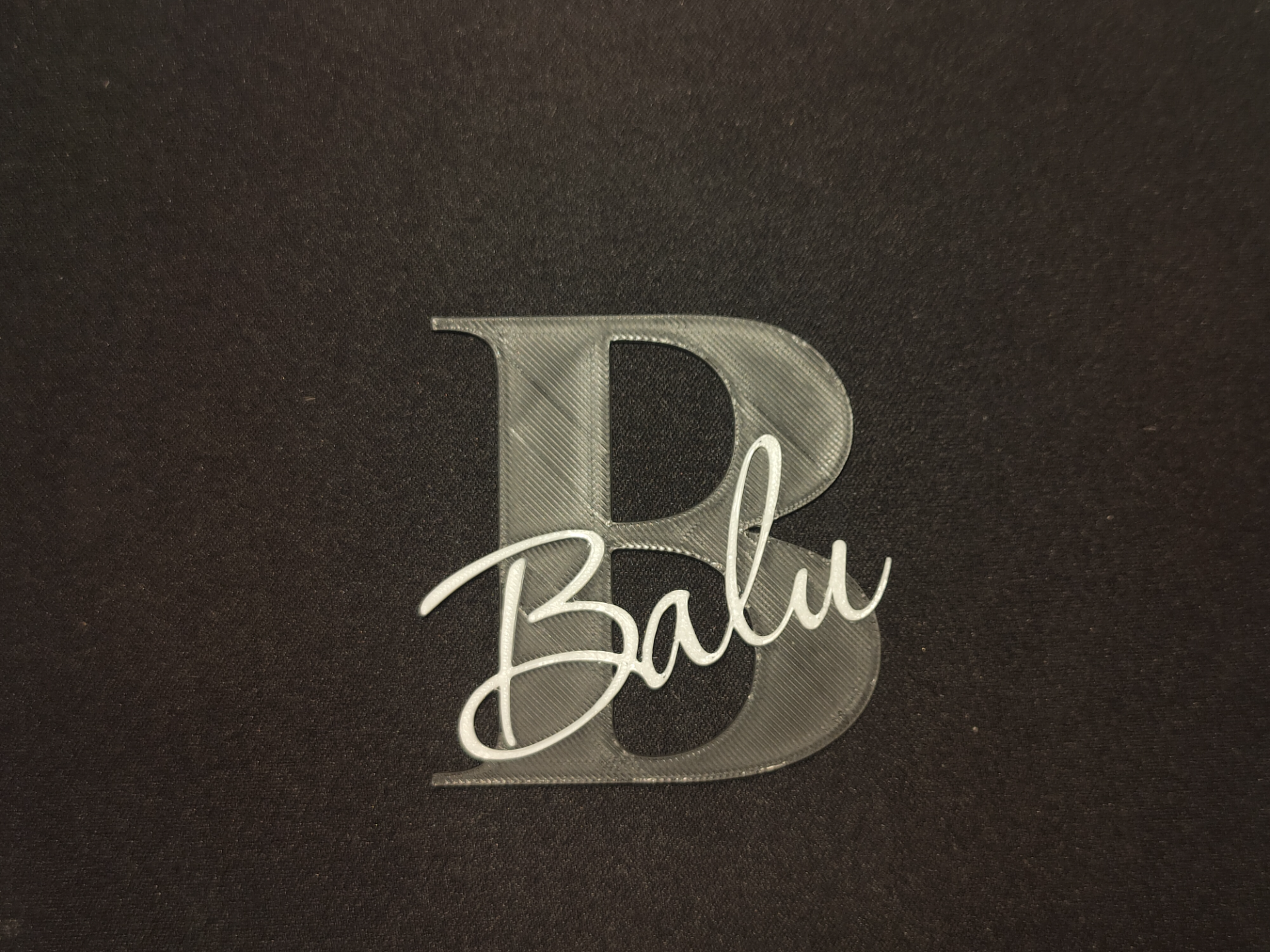 Door Name, Door Sign "Balu" – 2-Color, 6mm Thick
