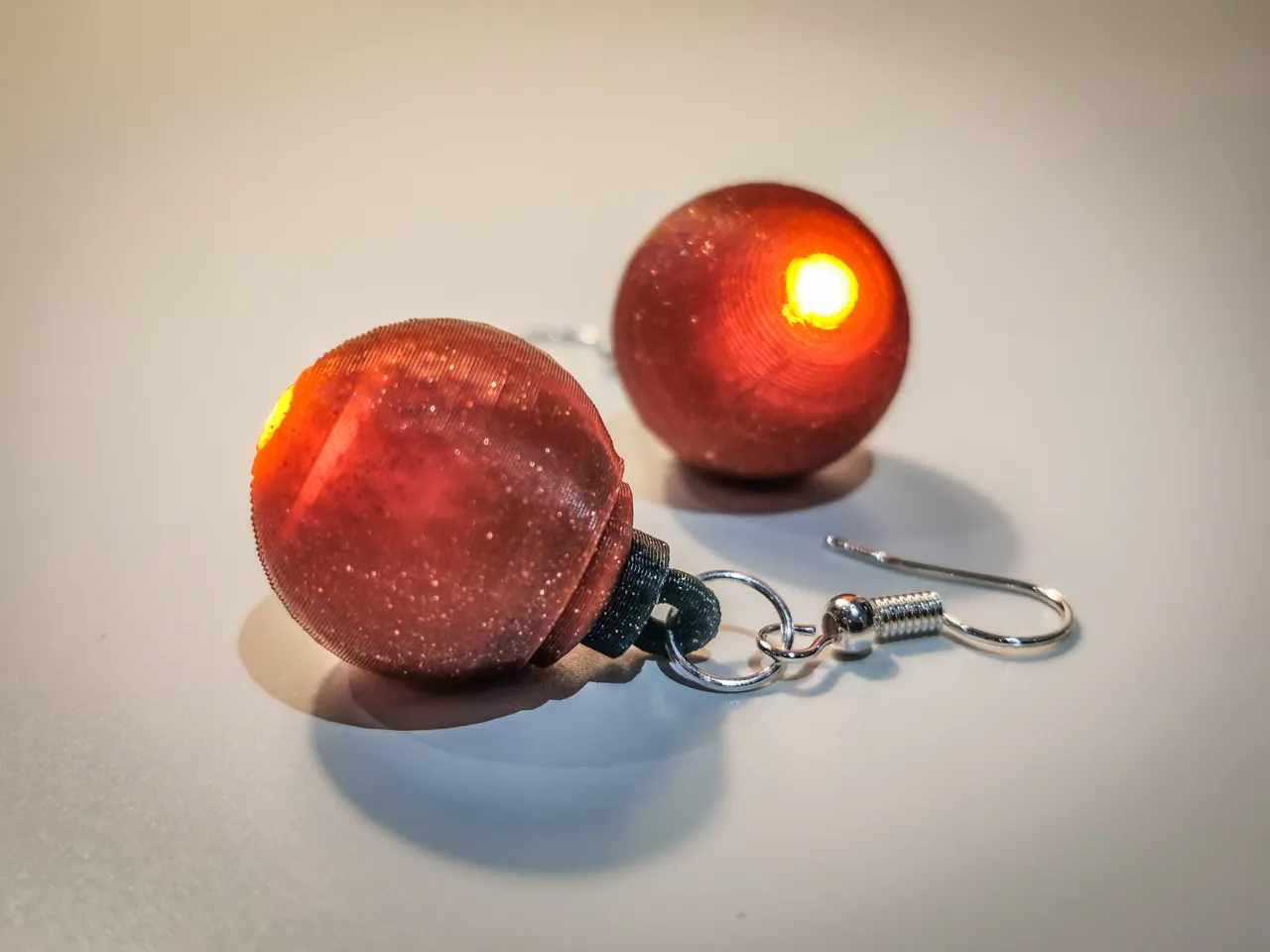 Christmas Balls LED Earrings - Pendant view 4