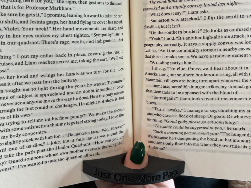 Book Page Holder With Custom Slogan