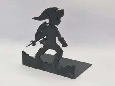 The Legend of Zelda: Link in Grassland 2D Bookend