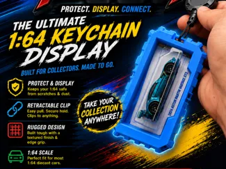 1:64 Diecast Keychain Display Collector Case