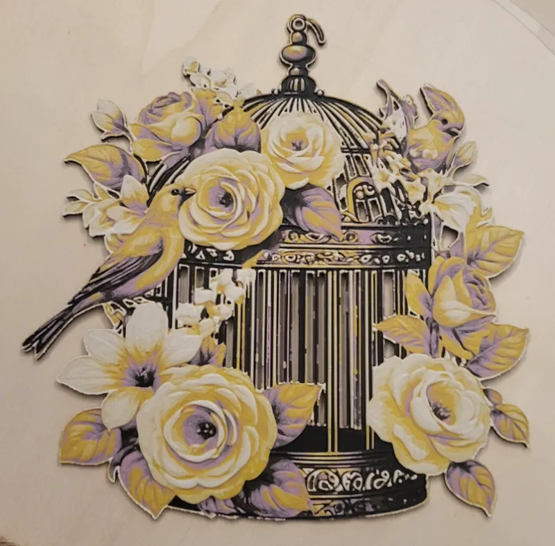 Vintage Birdcage with Floral - HueForge