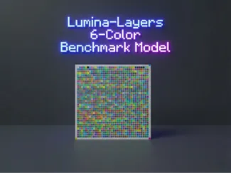 Lumina-Layers 6-Color Benchmark Model