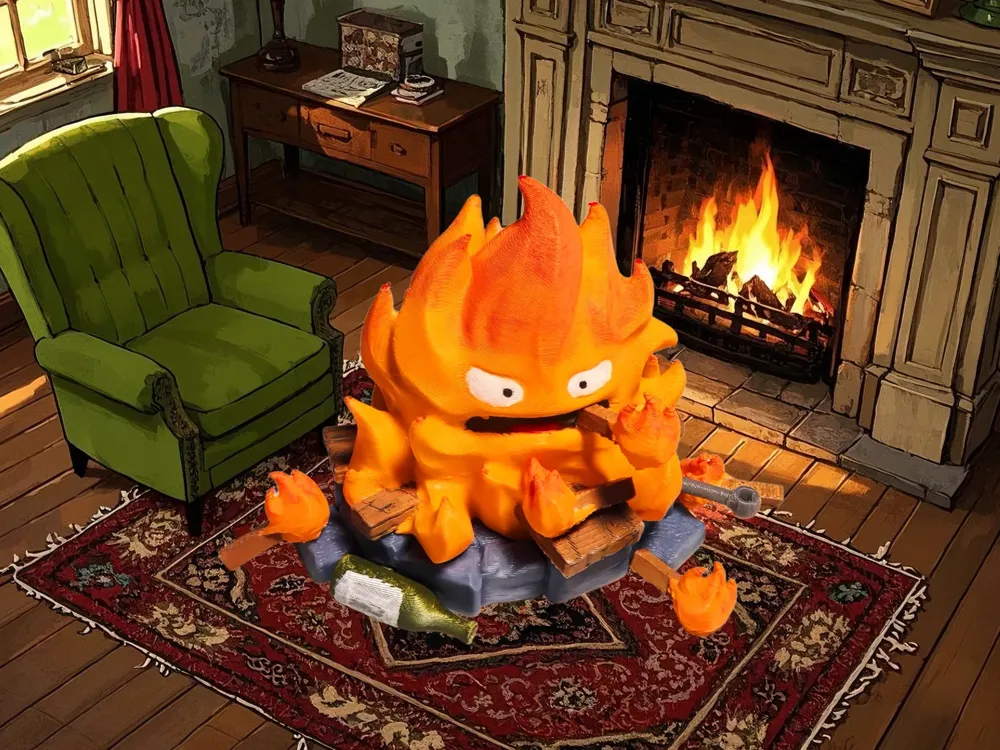 3Dプリント 宮崎駿『ハウルの動く城』のカルシファー火の悪魔（本体