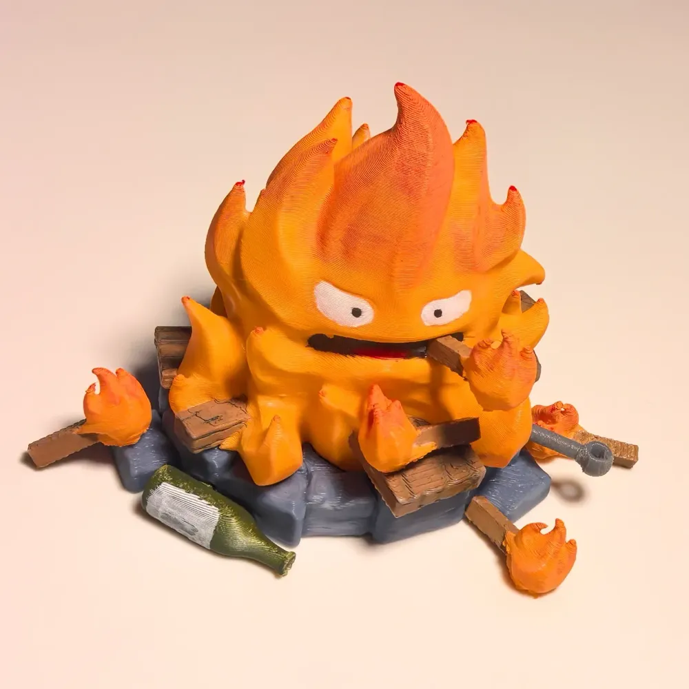 3Dプリント 宮崎駿『ハウルの動く城』のカルシファー火の悪魔（本体