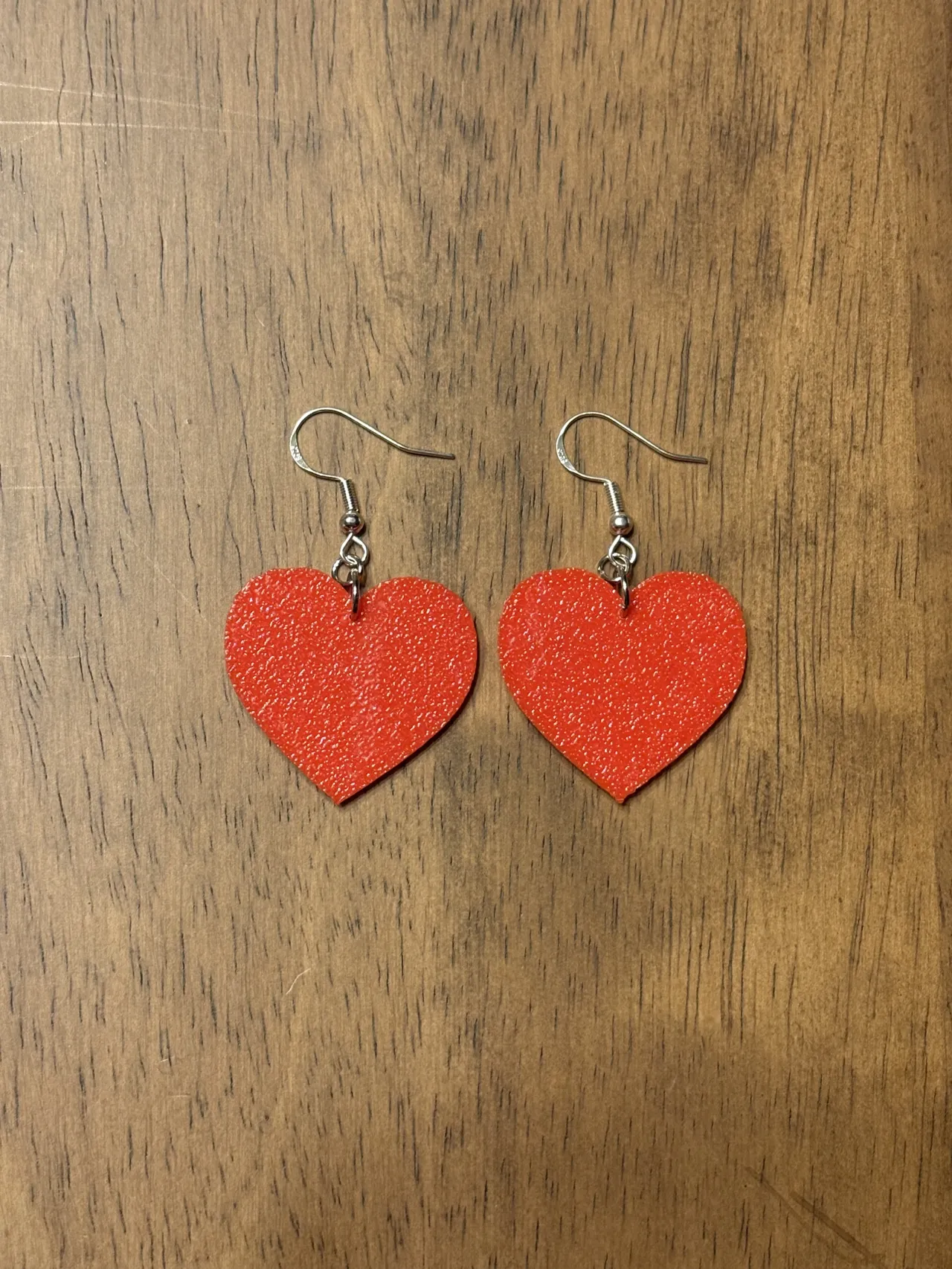 Simple Valentines Day Heart Earrings view 2