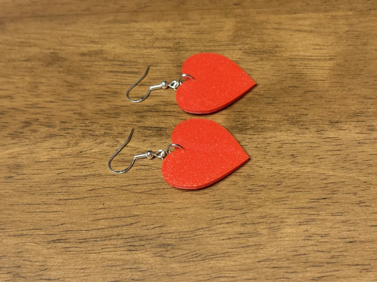 Simple Valentines Day Heart Earrings view 3
