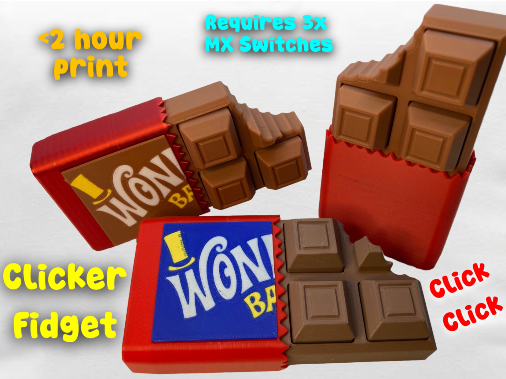 Chocolate Candy Bar Clicker Fidget