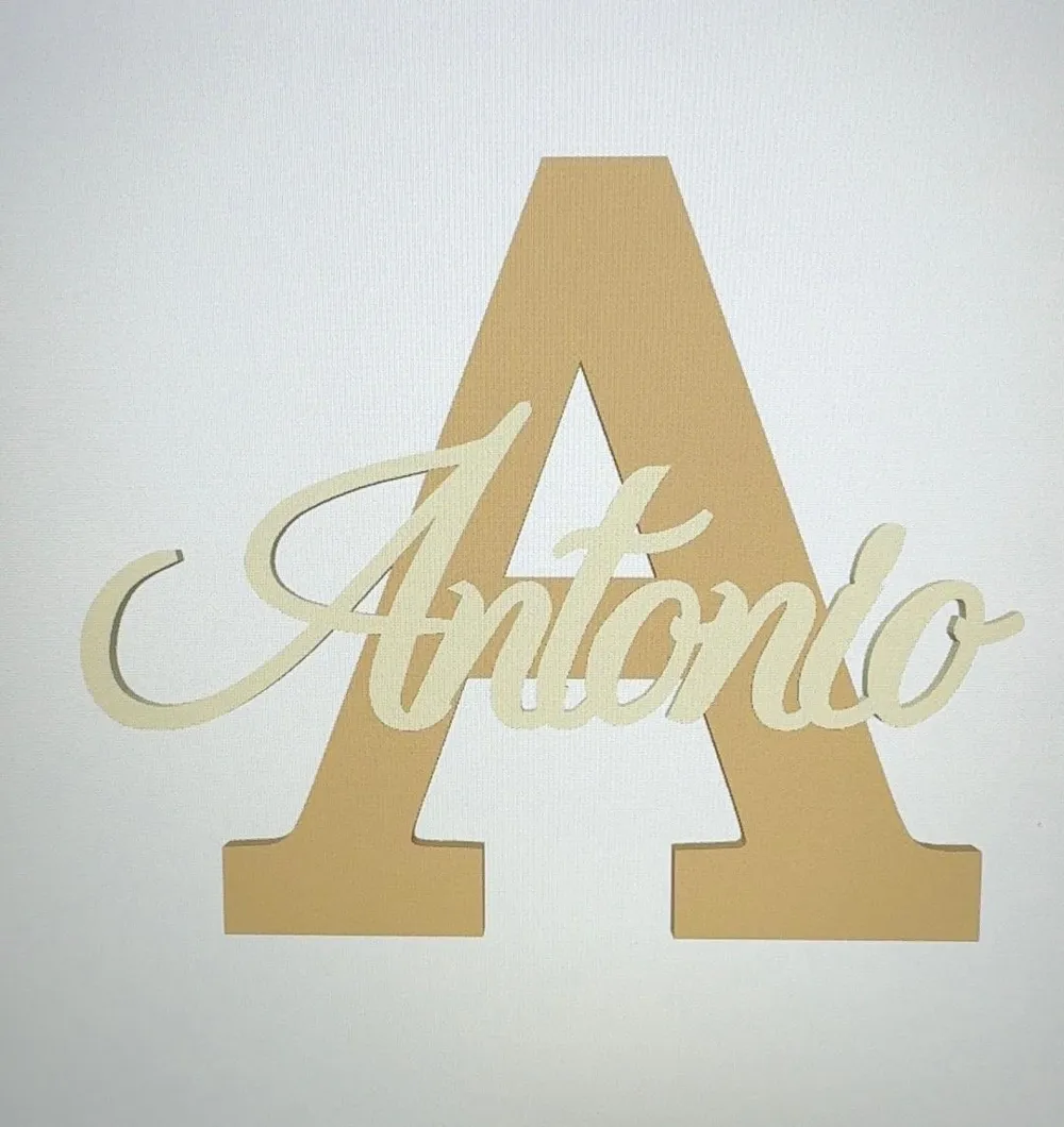 custom decorative letter with name Antonio - Free 3D Print Model ...