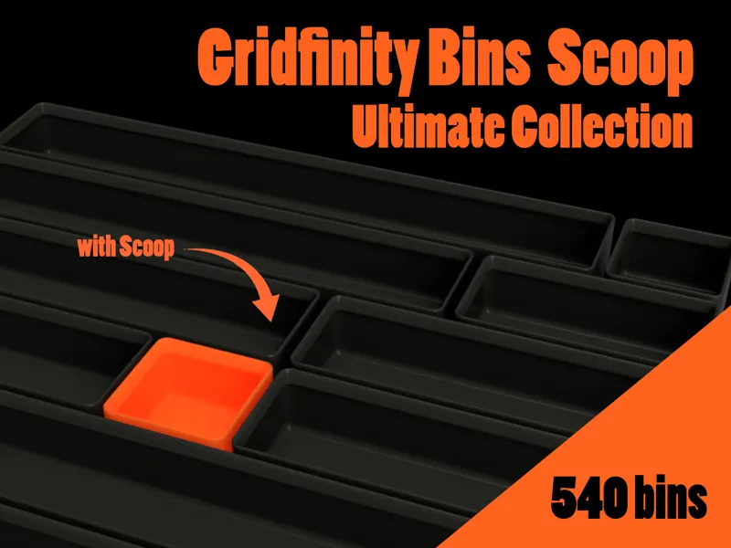 Gridfinity Bins Scoop - Ultimate Collection