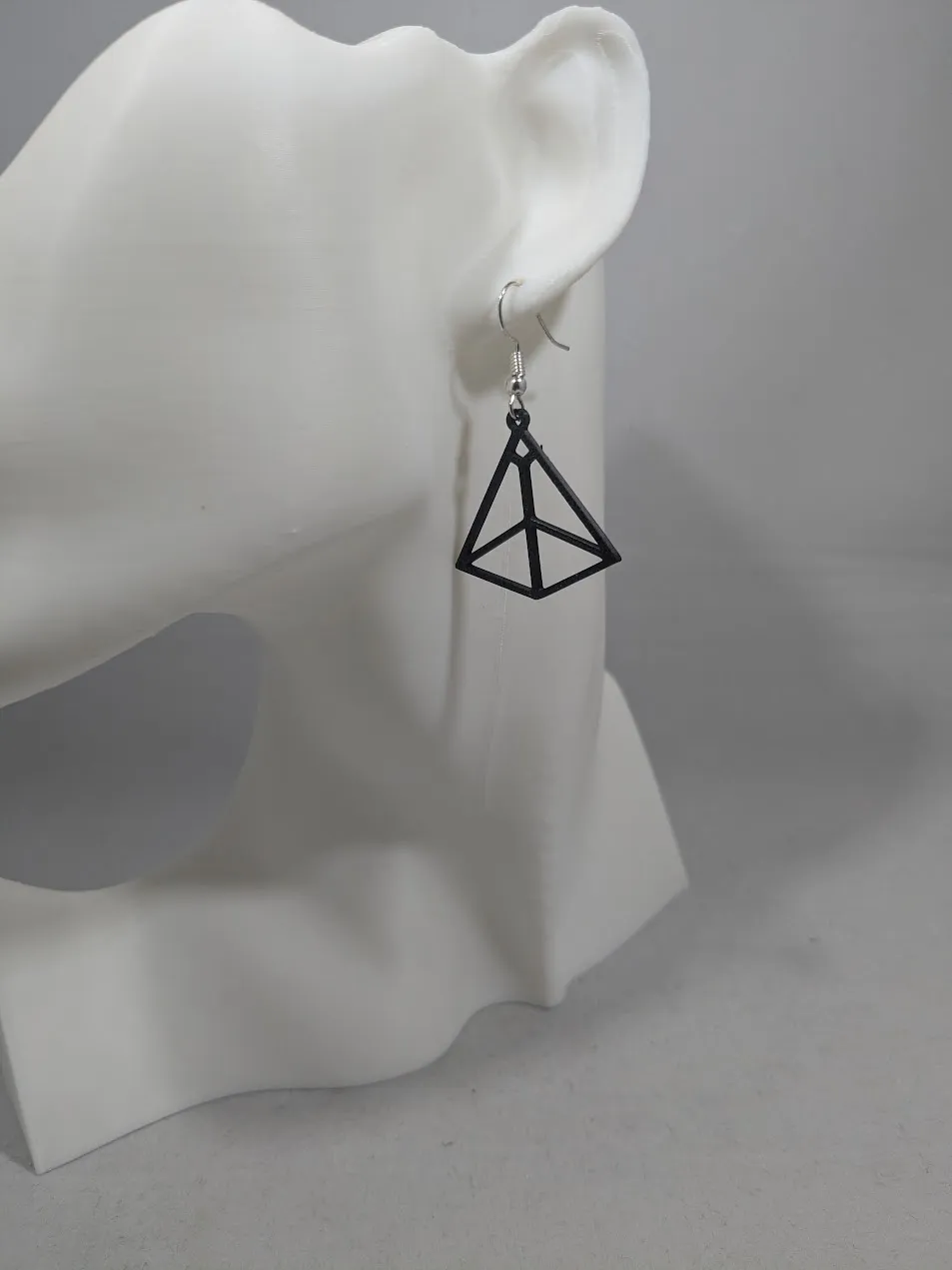 Abstract earrings - piramid view 3