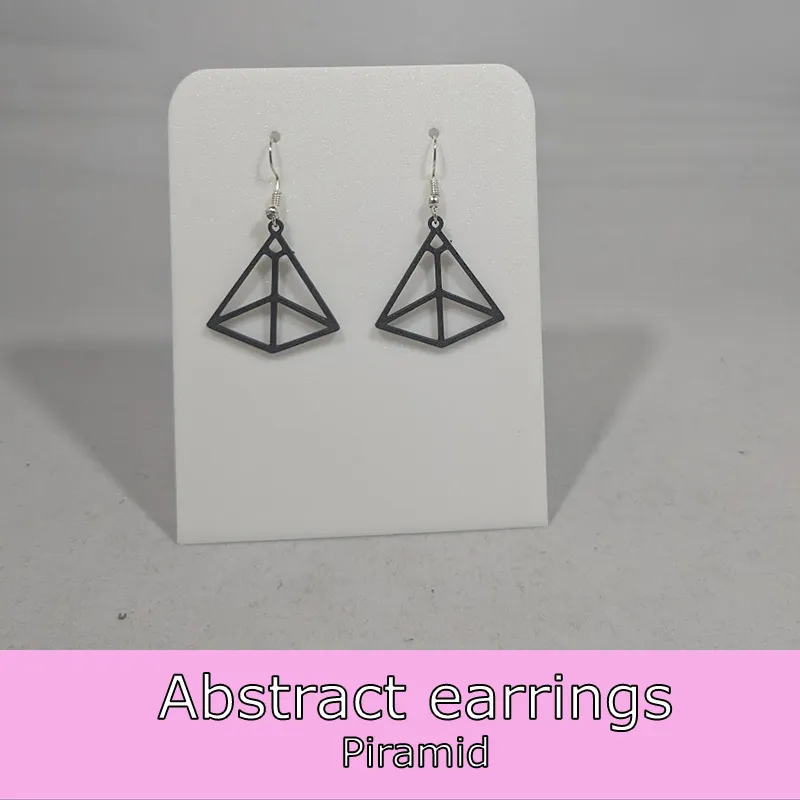 Abstract earrings - piramid view 2