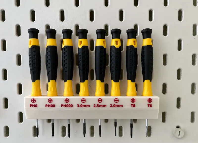 Ikea SKADIS Support for small Stanley screwdrivers