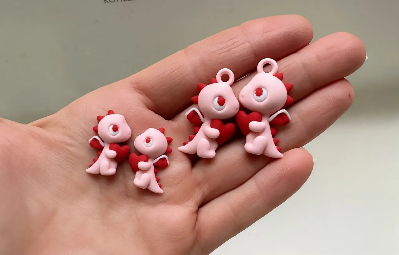 Valentine Dragon Earrings view 2