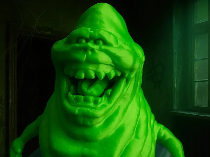Slimer Geisterlampe – Leuchtende 3D-Figur
