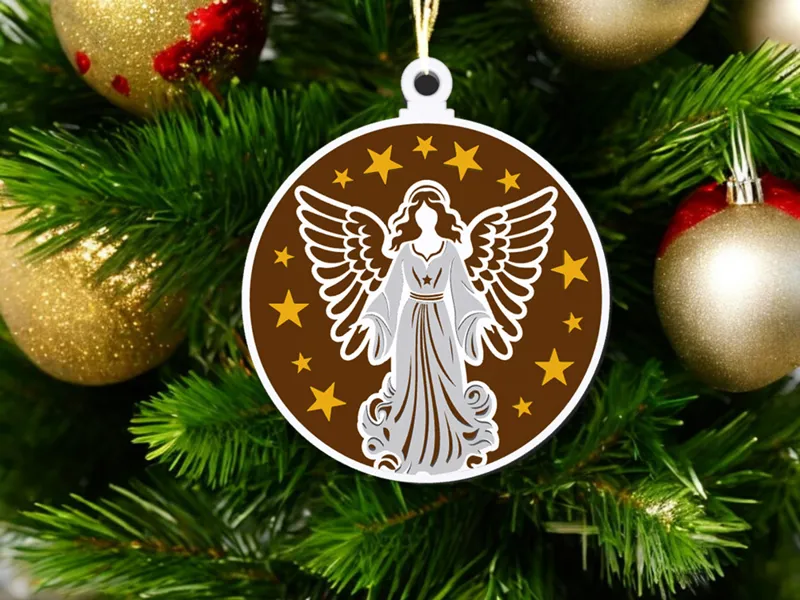 Christmas Tree Angel Spinning Ornament