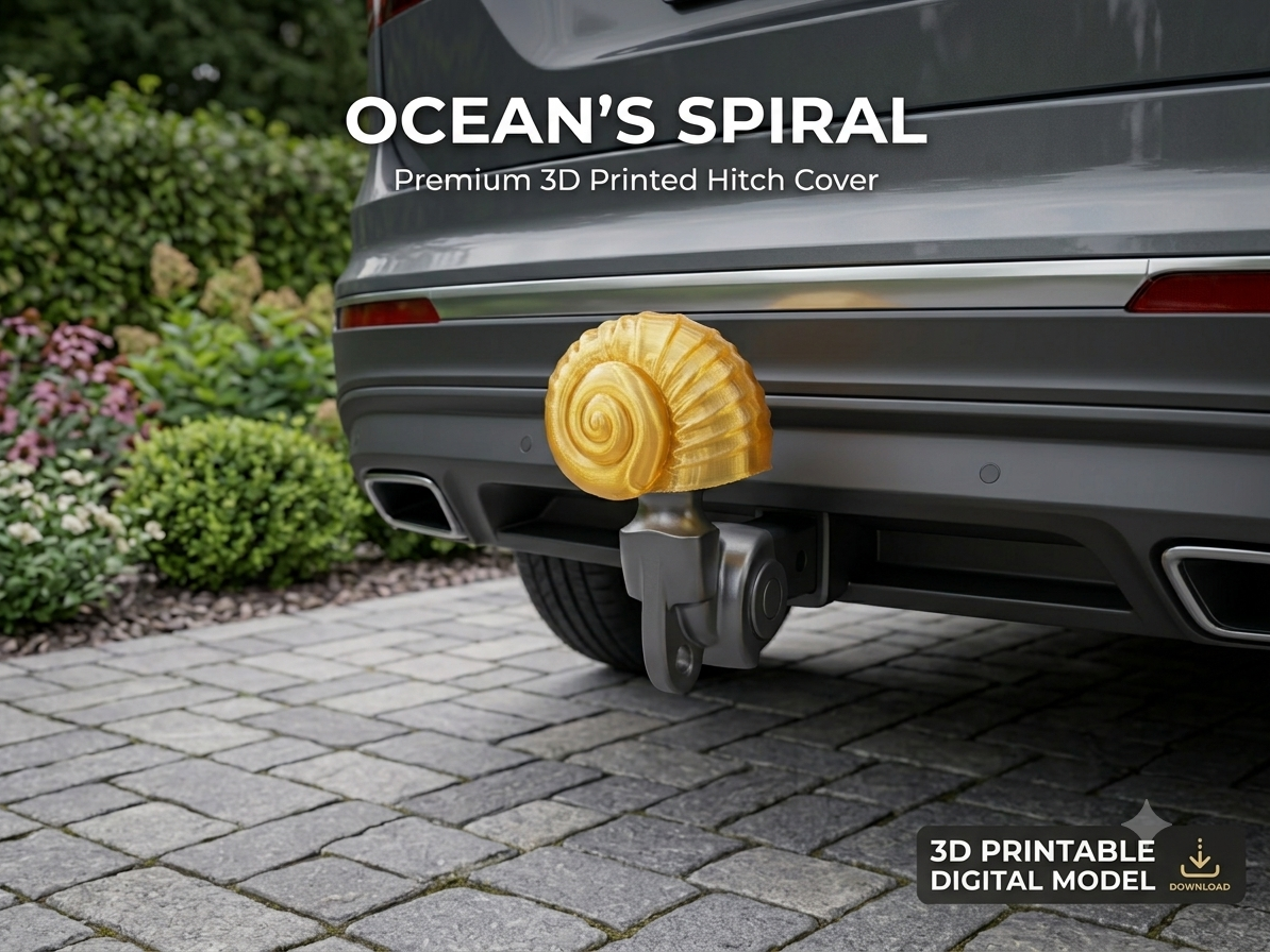 Ocean's Spiral Nautilus Trailer Hitch Cover