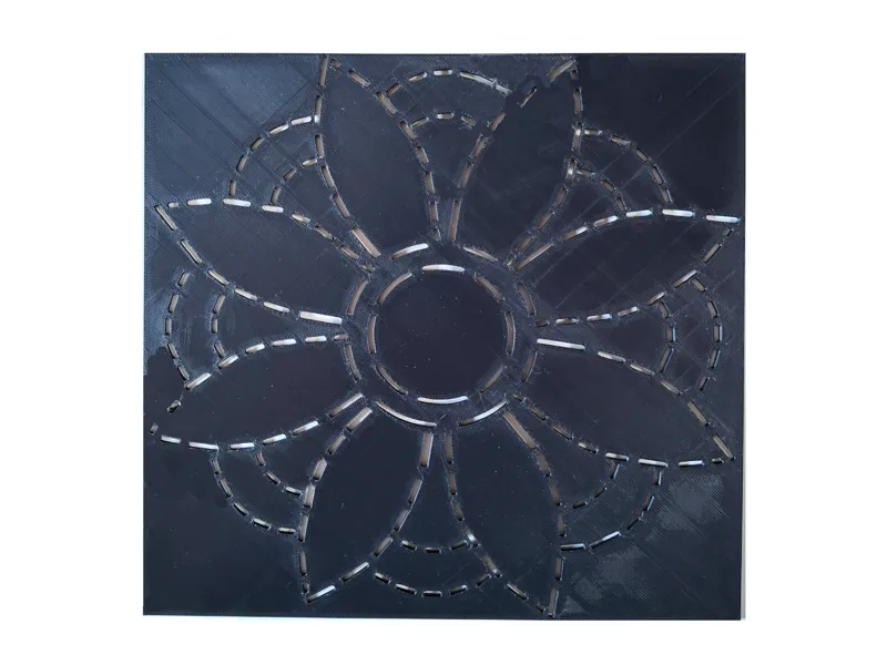 Flower quilting stencil