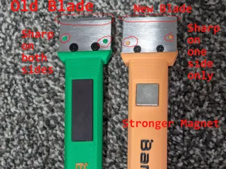 Bambu Scraper Grip Flipped blade stronger magnet