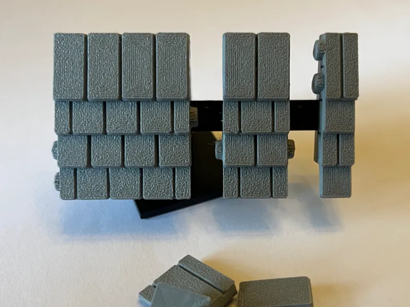 L E G O compatible roof shingle - Squared pattern