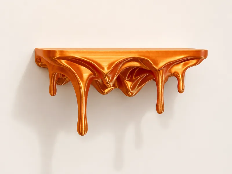 Molten Drip Floating Shelf