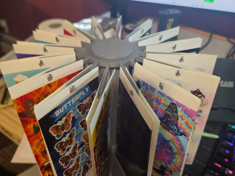 Spinning display for whatever you want to hang