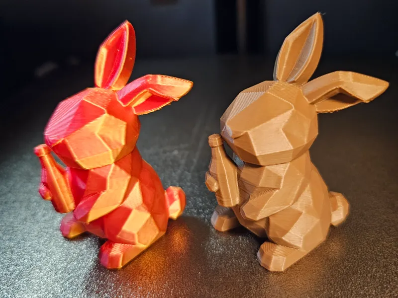 Funny Easter Bunny with Beer – Low Poly Fast Print