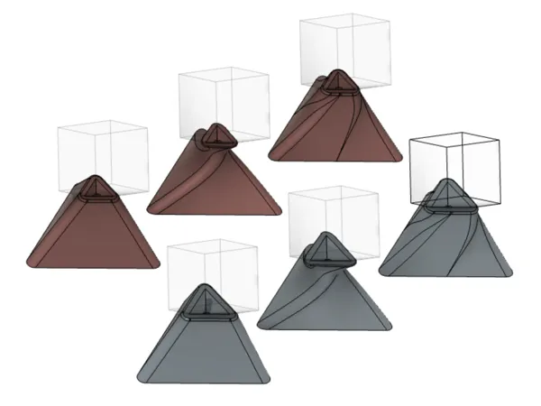 Berceaux d'exposition pour cubes lourds