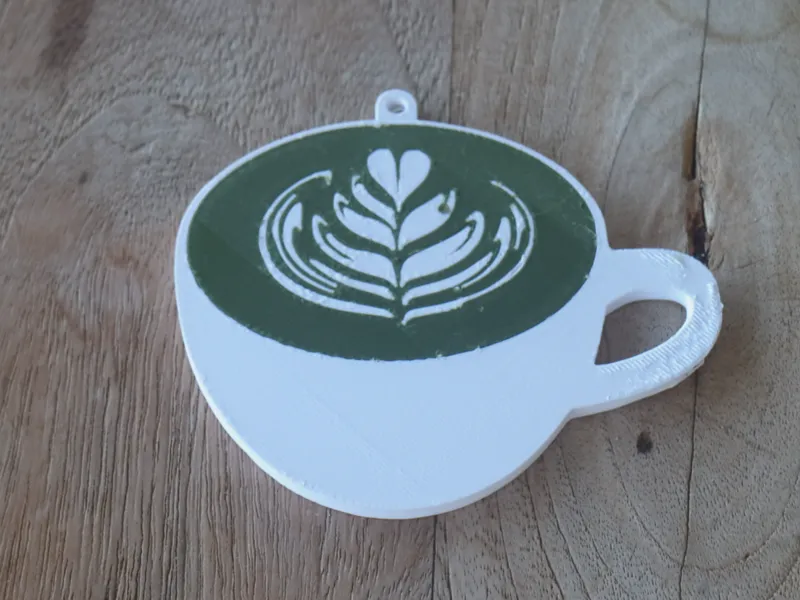 Matcha/Coffee Christmas Ornament