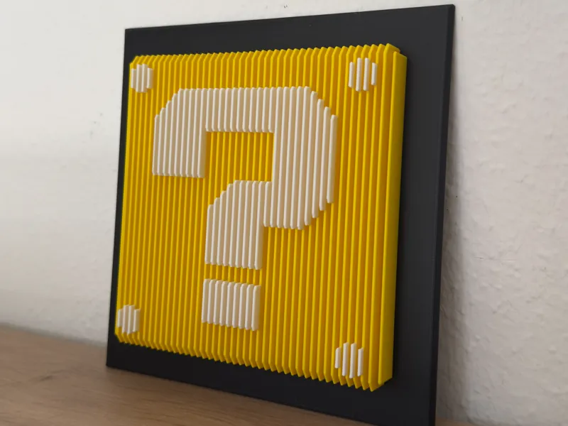 Fragezeichenblock Super Mario Schnittbild