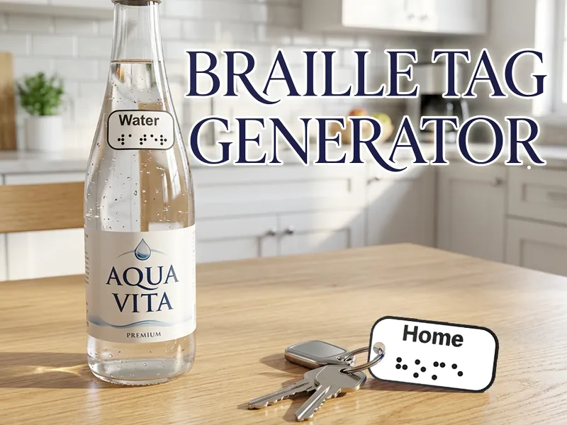 Braille Name Tag Keychain — Customizable 