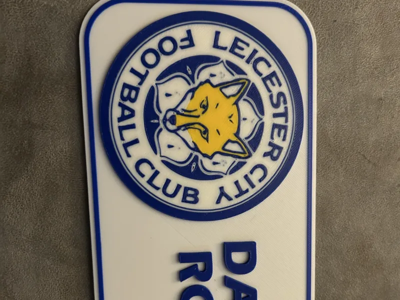 leicester city football club name plaque
