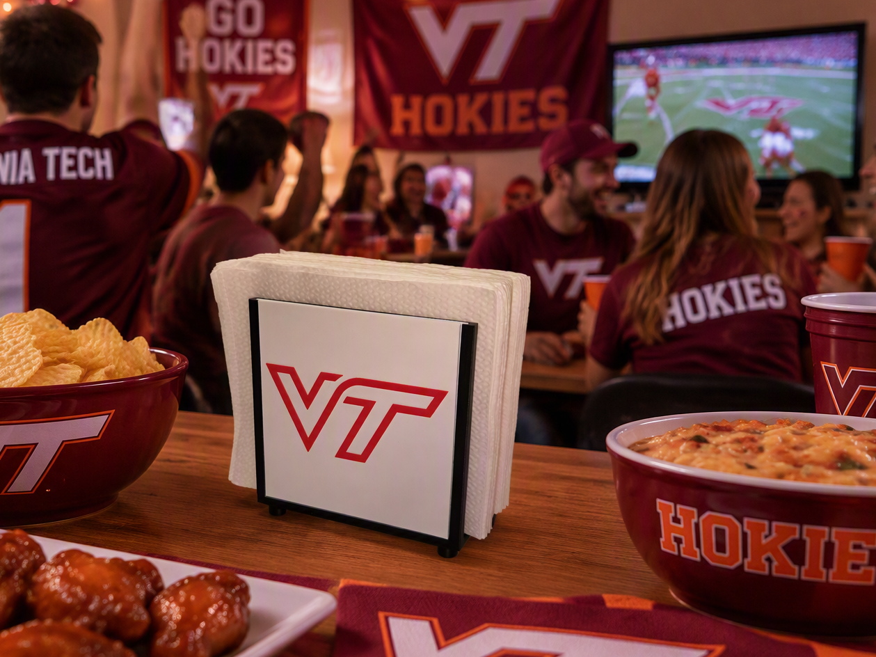 Interchangeable Napkin Holder - Virginia Tech 3D model