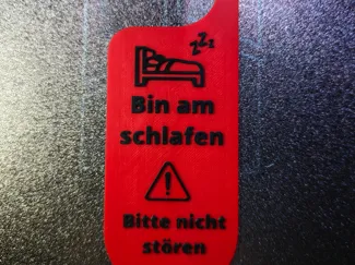 Bitte nicht stören-Bin am schlafen Schild für Tür