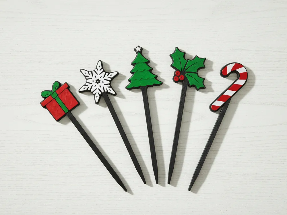 christmas toothpicks - Free 3D Print Model - MakerWorld