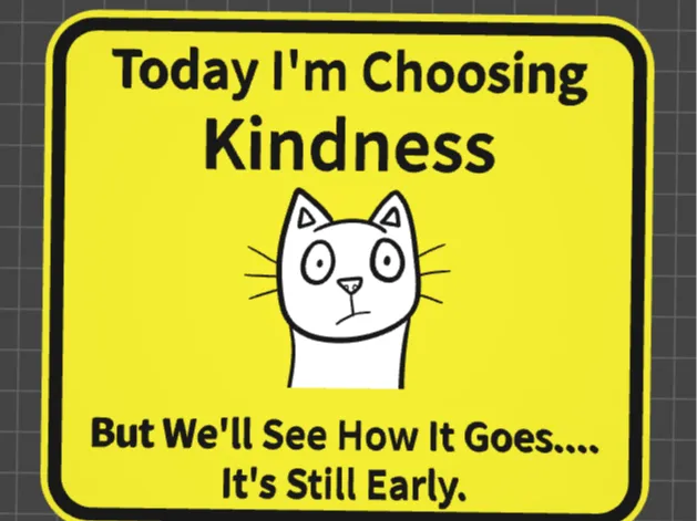 funny sign choosing kindness