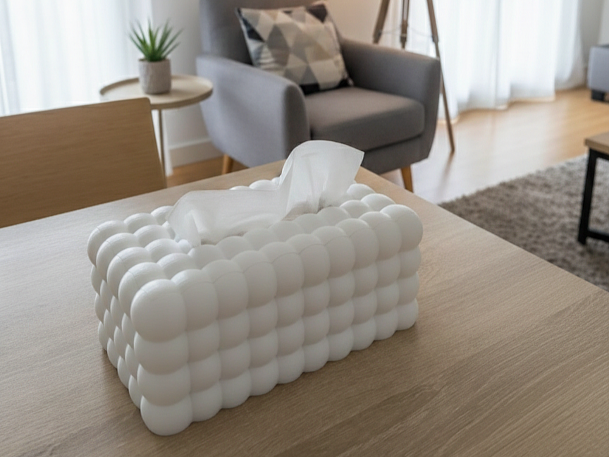 Bubble Tissue Box Holder