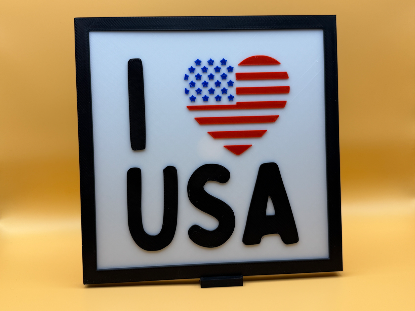 I  Love USA Sign (Reusable Frame System)