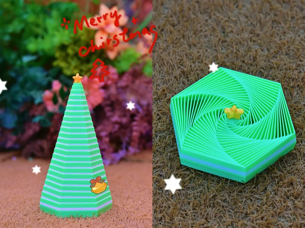 伸缩圣诞树萝卜塔解压玩具 - 1