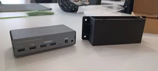 Dual monitor KVM switch wall mount