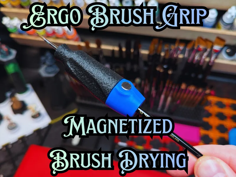 Ergonomic Mini Painting Brush Grip / Hangar