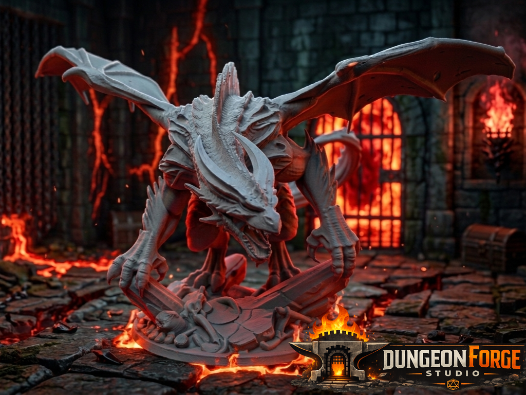 Fire Dragon Miniature DnD - Infernal Fury 2 of 4