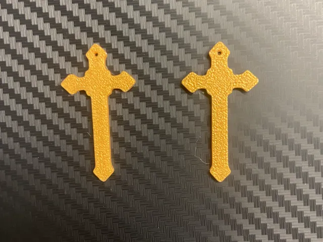 Gold Cross earrings
